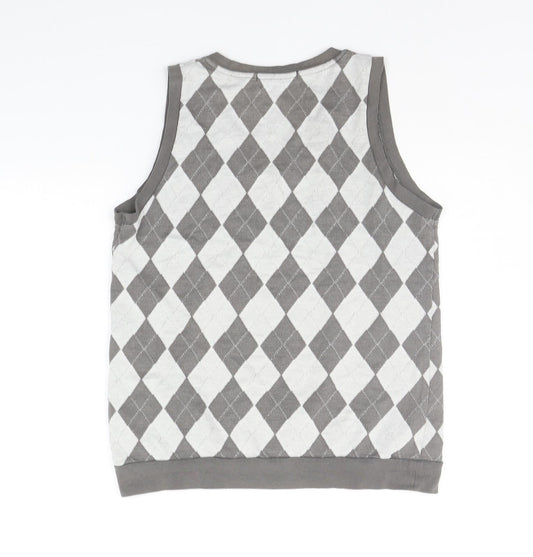 folded&hung Womens Grey Geometric Pullover Jumper Size M