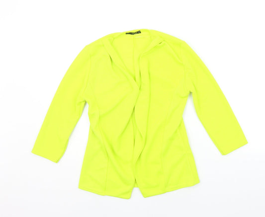 Womens UK Size 8 Quiz Yellow Cardigan Jumper