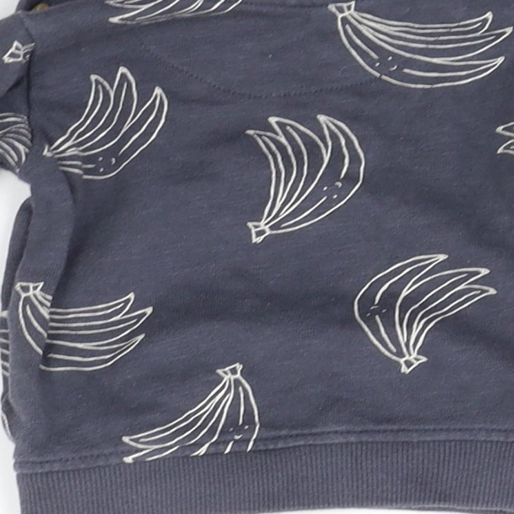 Brand and care label for Marks & Spencer Baby Grey Geometric jumper, size 0-3, Months - BANNANAS