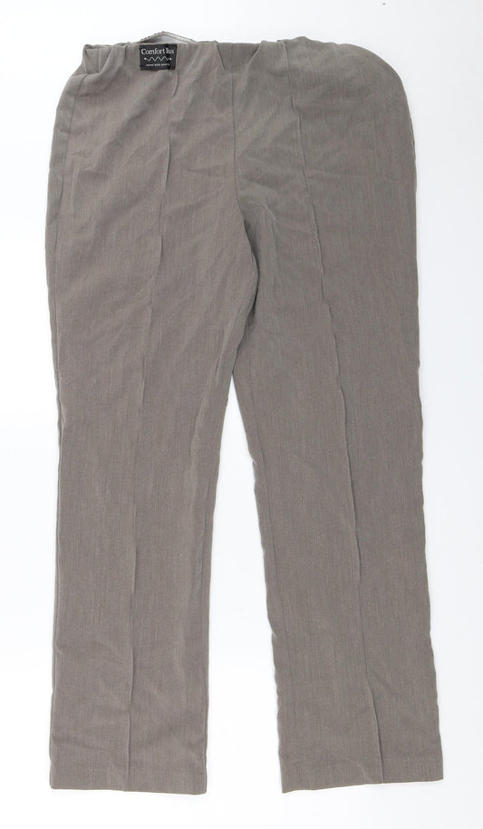 Womens UK Size 12 Classic Regular Fit Grey Trousers