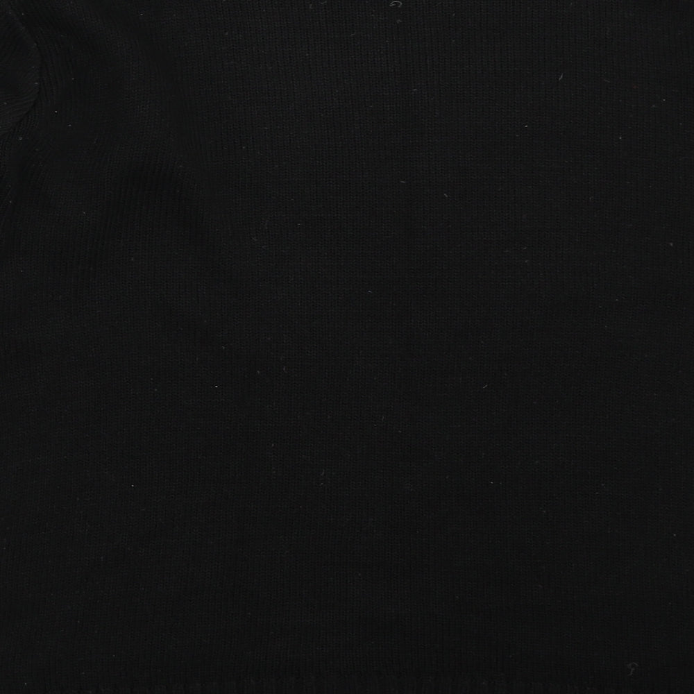 Brand and care label for Dazzling women’s black jumper, size M, - christmas reindeer rudolph