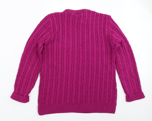 Lizzie Clark Womens Purple Pullover Jumper Size S