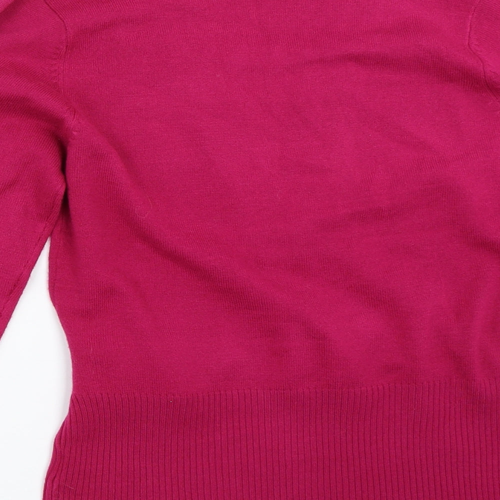 Filati Womens Pink Pullover Jumper Size L