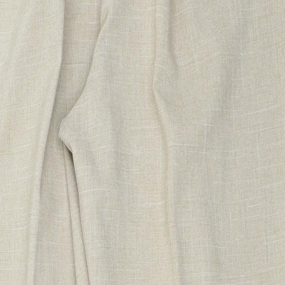Womens UK Size 18 Preworn Regular Fit Beige Trousers