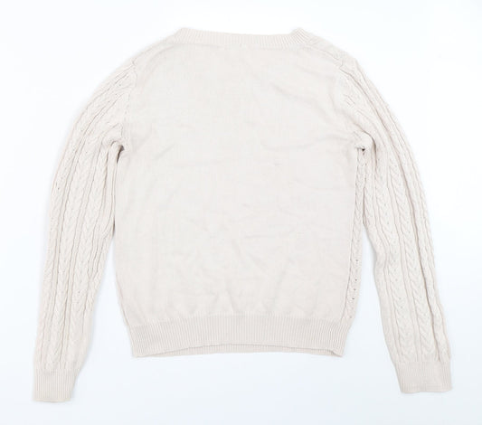 Womens UK Size S H&M Beige Pullover Jumper