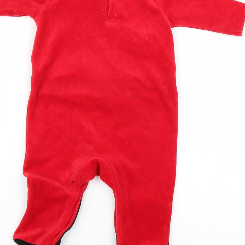 Brand and care label for lily and jack Baby Red Babygrow One-Piece, size 3-6, Months