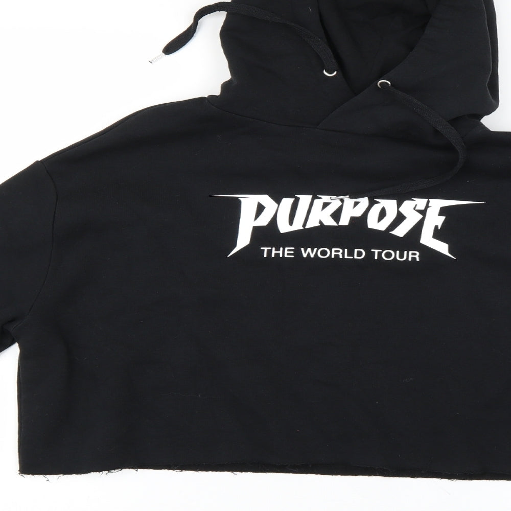 H&M Womens Black Pullover Hoodie Size M - Justin Bieber