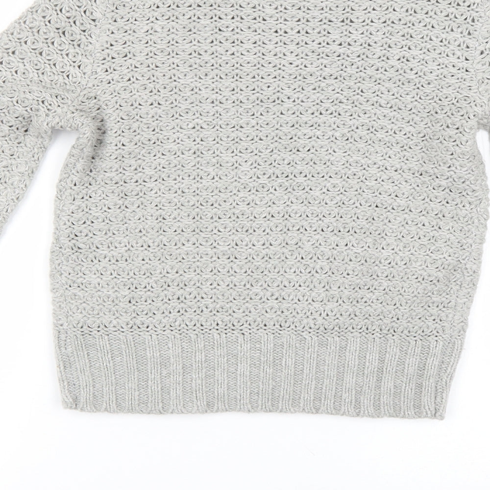 Womens UK Size S Brave Soul Grey Pullover Jumper