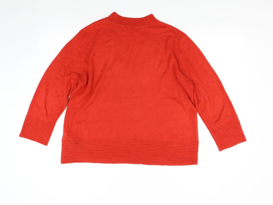 Womens UK Size 14 M&S Red Pullover Jumper