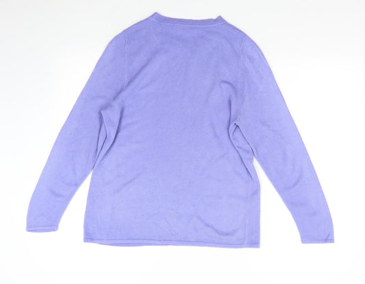Womens UK Size M M&S Purple Pullover Jumper