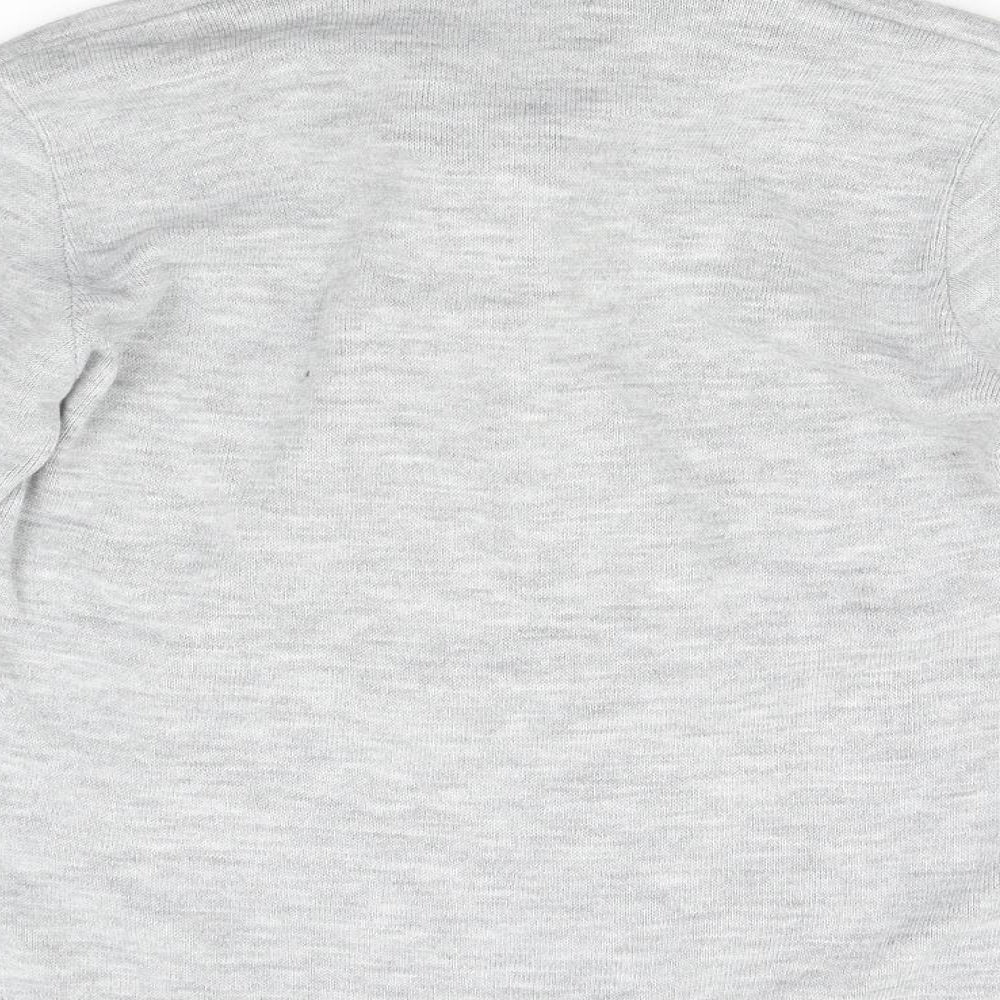 Brand and care label for Hand to Hand women’s grey knit jumper, size S