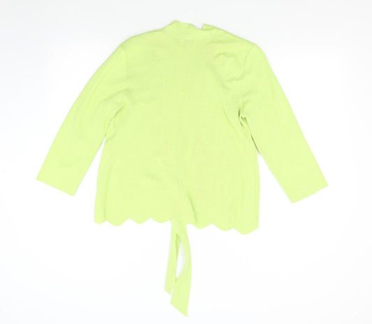 Ellie Womens Green Knit Cardigan Jumper Size L