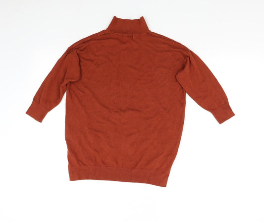 F&F Womens Orange Knit Pullover Jumper Size 6