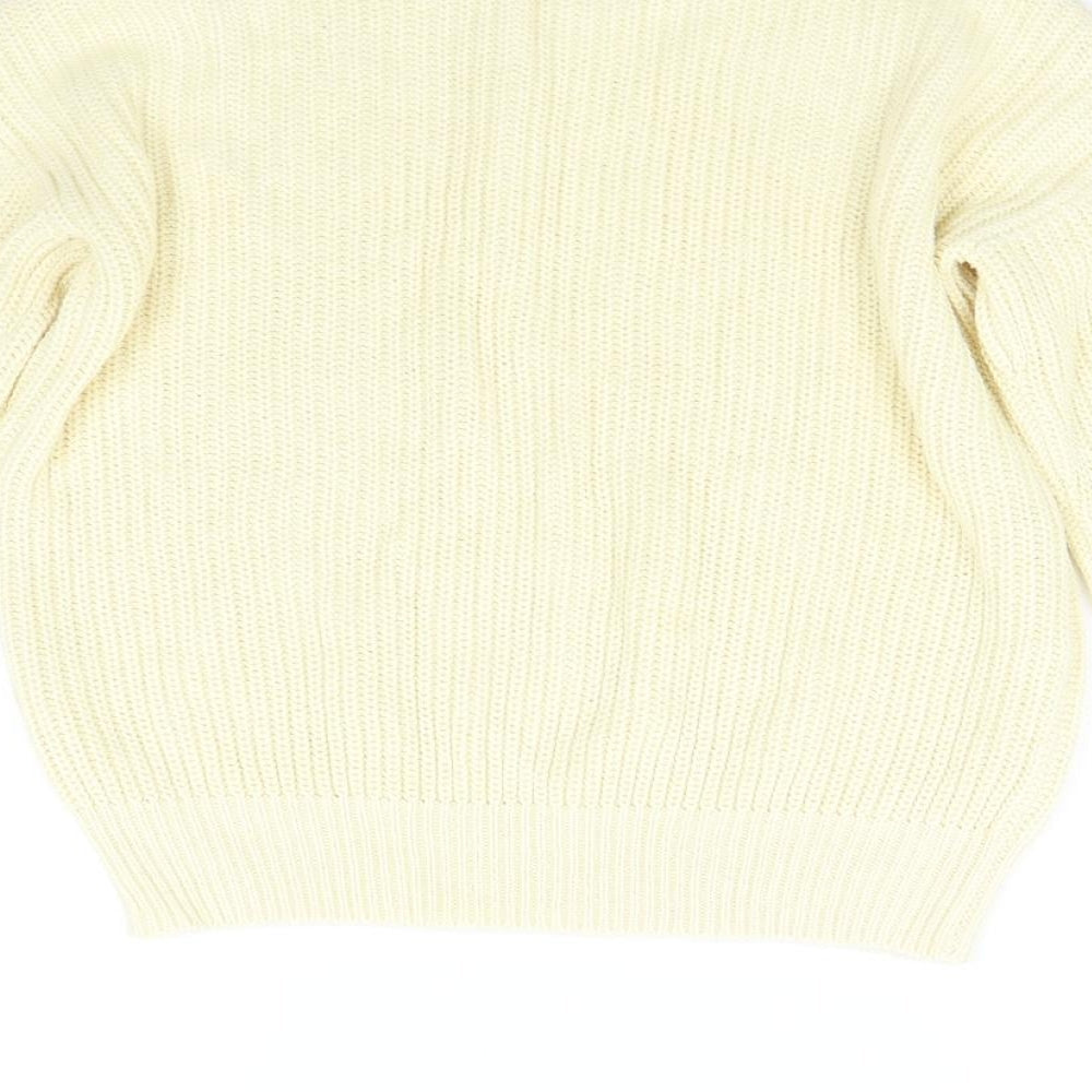 Boohoo Womens Beige Knit Pullover Jumper Size 12
