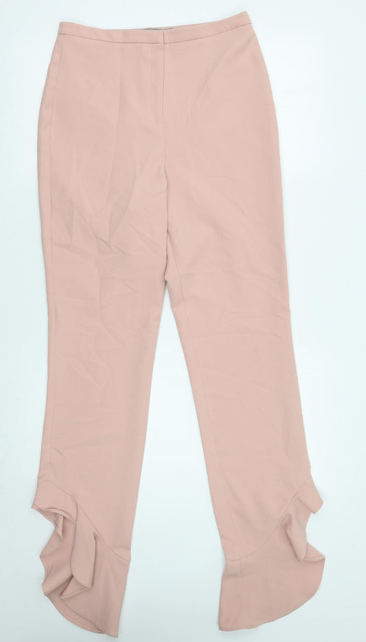 Womens UK Size 10 ASOS Regular Fit Pink Trousers