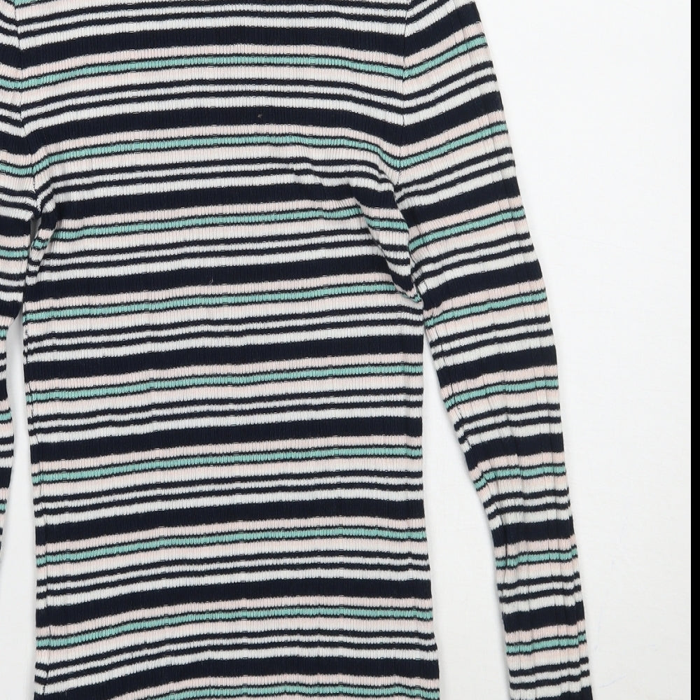 Primark Womens Blue Striped Pullover Jumper Size 10