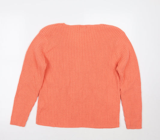 Bonmarché Womens Orange Pullover Jumper Size M