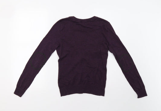 Womens UK Size 10 H&M Purple Cardigan Jumper
