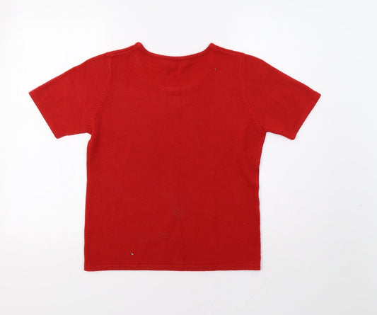 Berkertex Womens Red Pullover Jumper Size 12