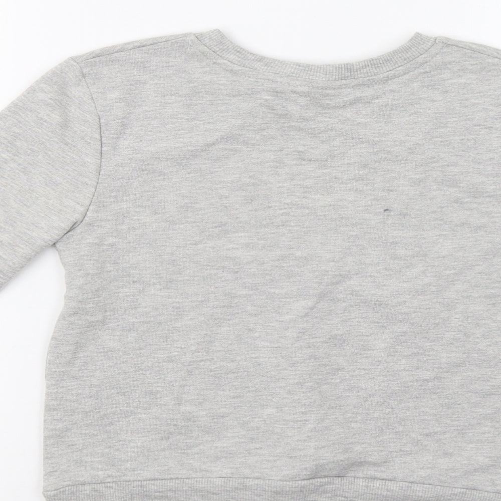 Brand and care label for George girls’ grey pullover sweatshirt, size 4-5, years - toy story