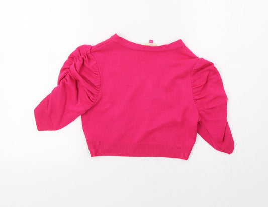 New Look Girls Pink Shrug Jumper Size 14-15 Years