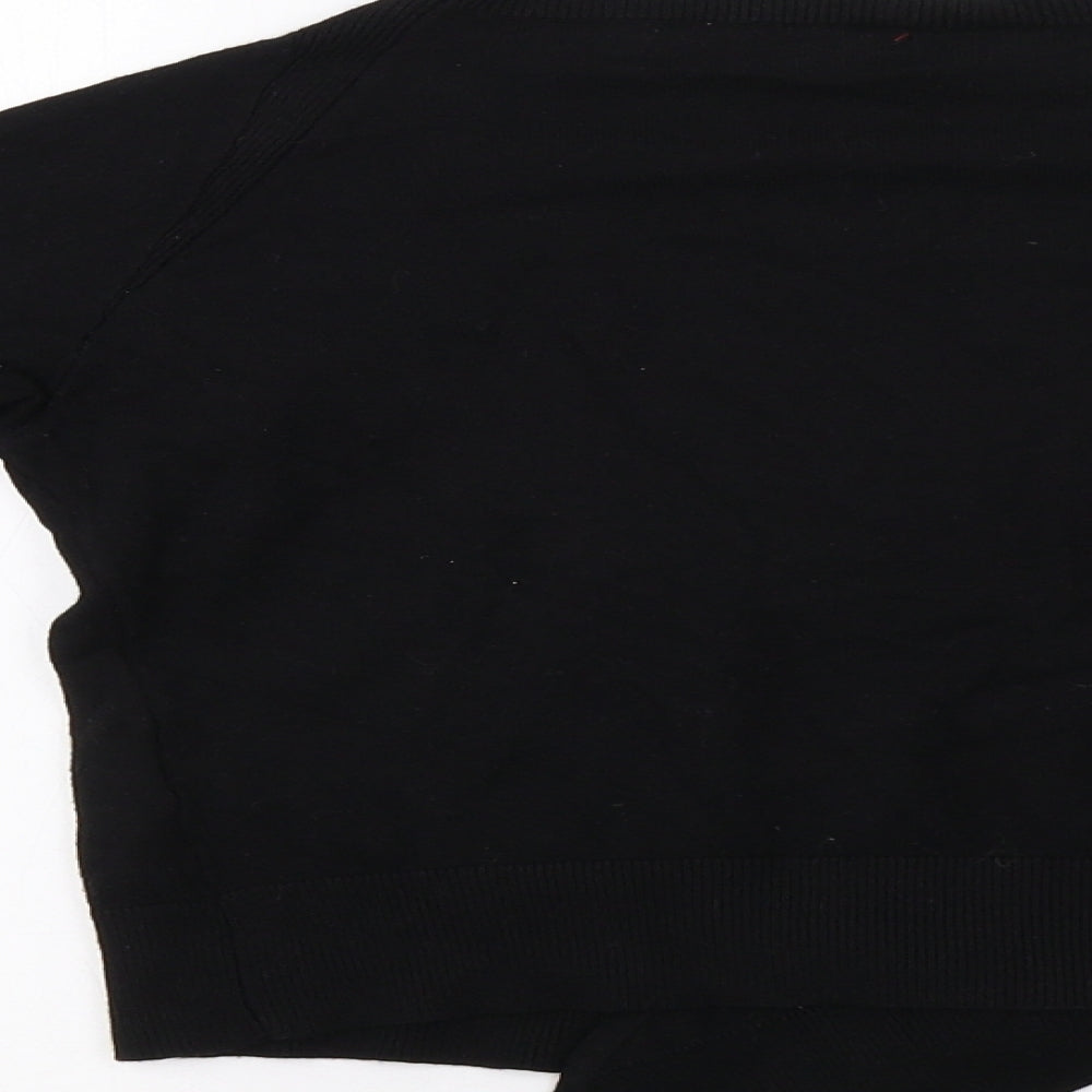 Brand and care label for Influence women’s black cardigan jumper, size S