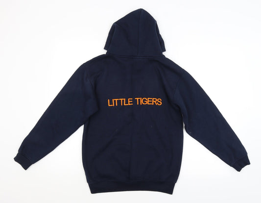 Preworn Boys Blue Pullover Hoodie Size 9-10 Years
