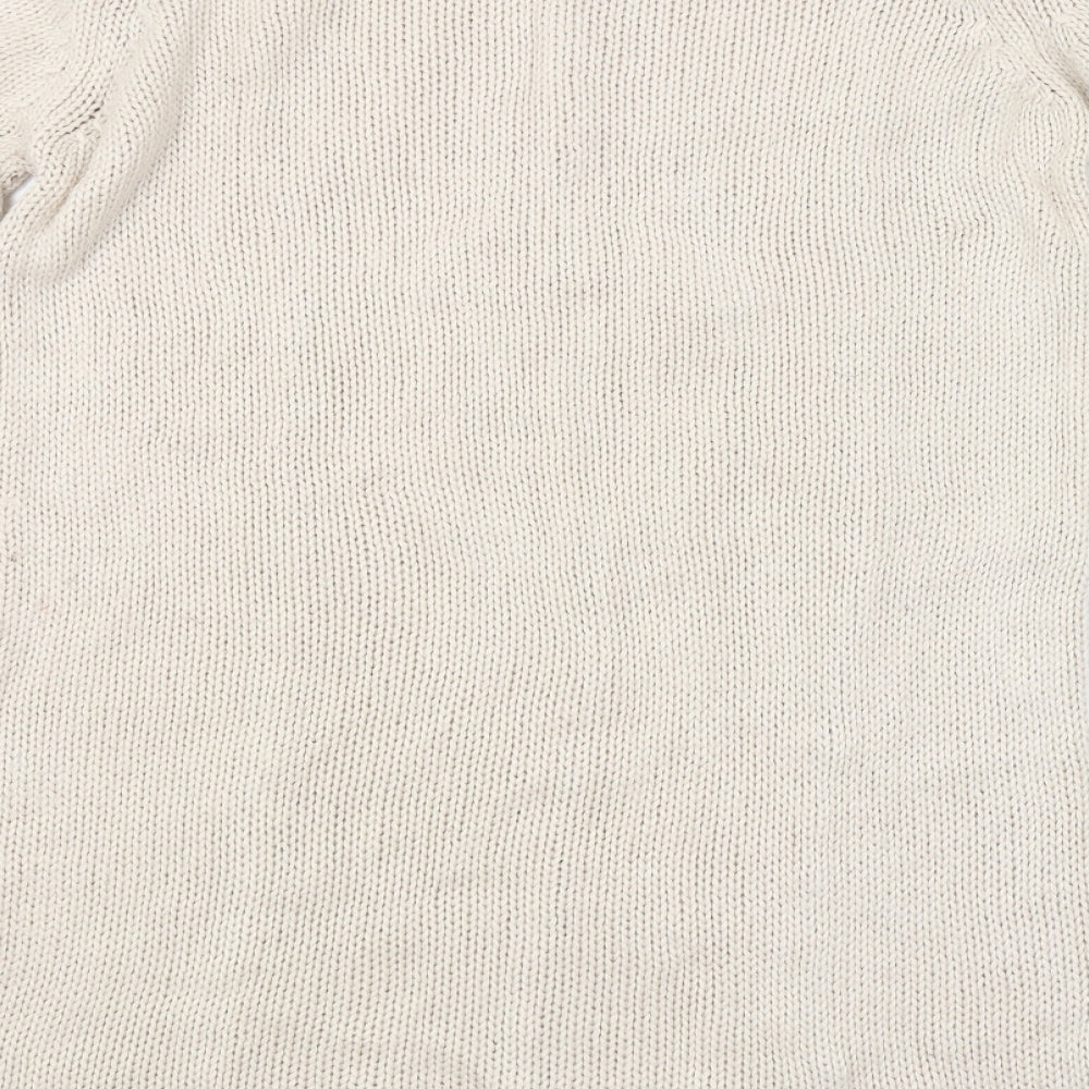 BHS Womens Beige Argyle/Diamond Pullover Jumper Size 12