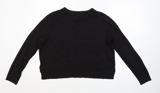 H&M Womens Black Pullover Jumper Size L