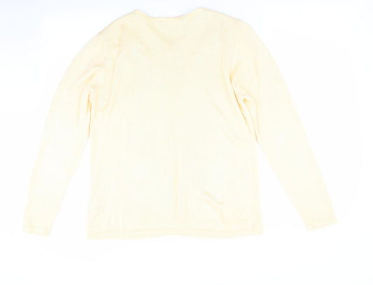 Preworn Womens Yellow Cardigan Jumper Size S