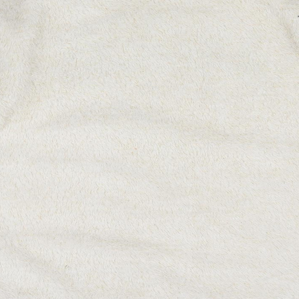Brand and care label for George girls’ ivory solid pyjama set, size 12-13, years - snooze - subtle glitter effect