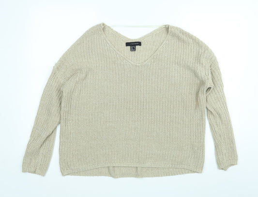 Womens UK Size 10 Atmosphere Brown Pullover Jumper