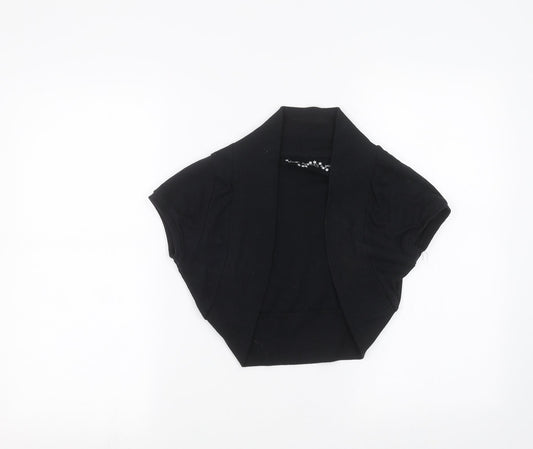 E-vie Womens Black Cardigan Jumper Size 14