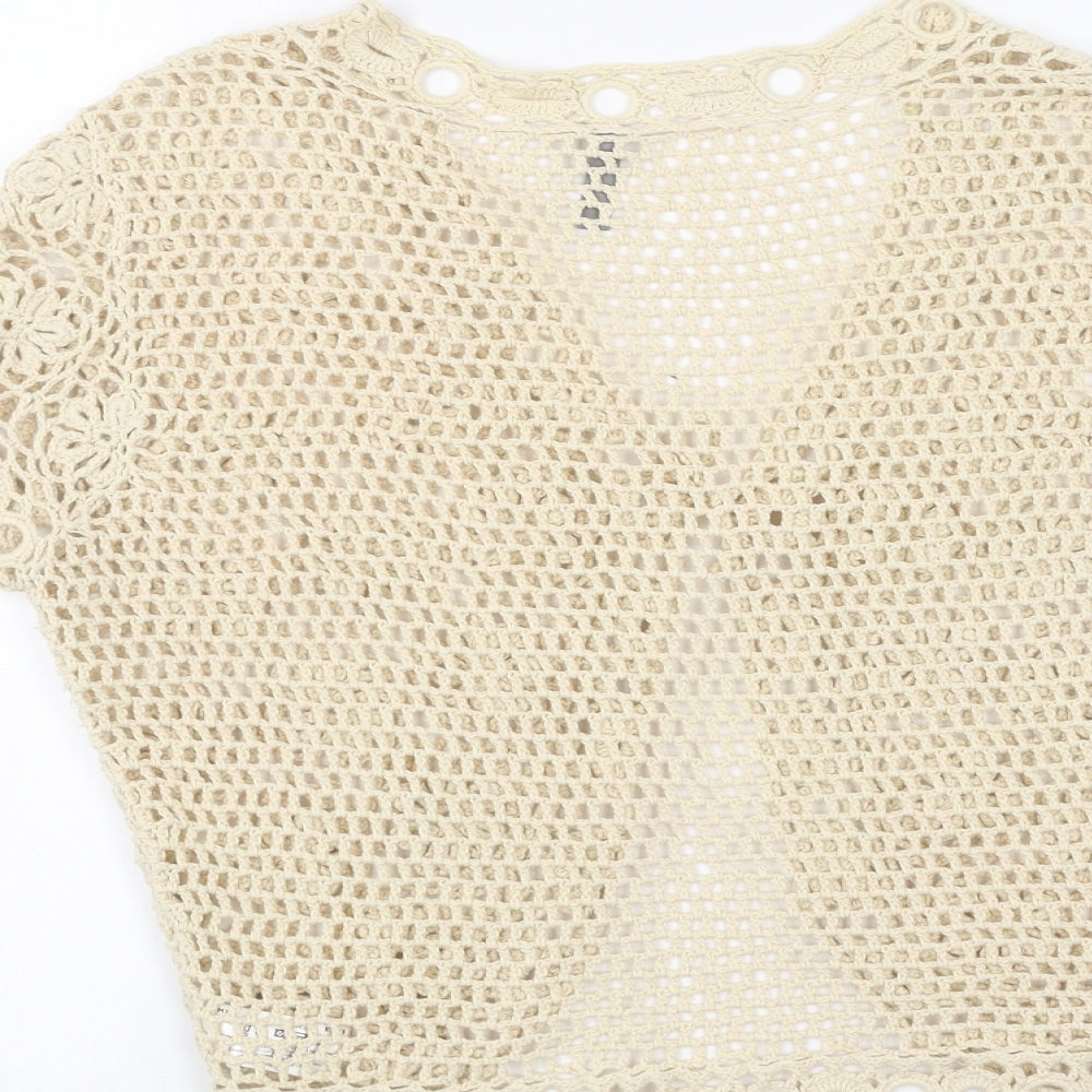 Womens UK Size 16 South Brown Cardigan Jumper