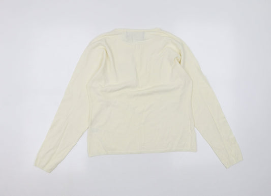 Womens UK Size One Size casamia White Cardigan Jumper