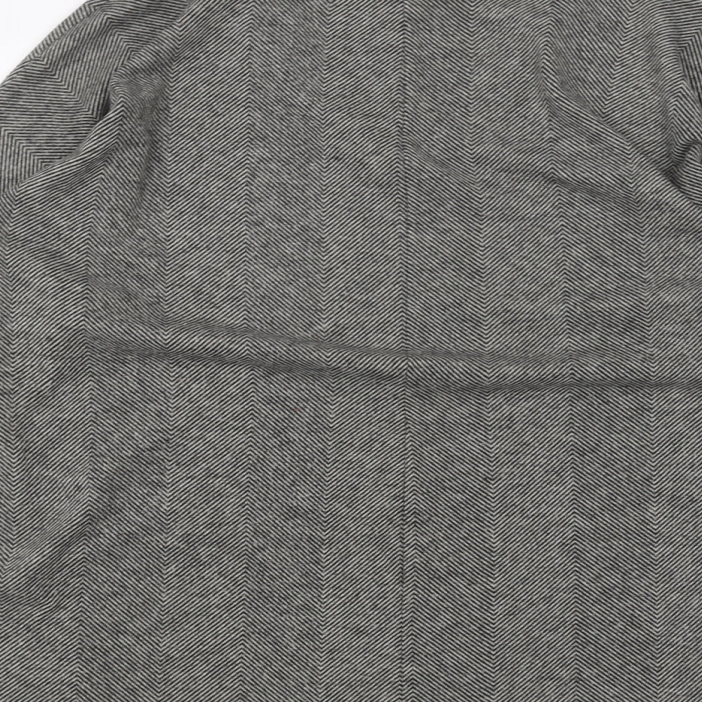 George Womens Black Striped Basic T-Shirt Size L