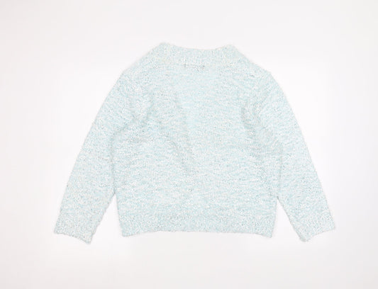 DAVID EMANUEL Womens Blue Cardigan Jumper Size M