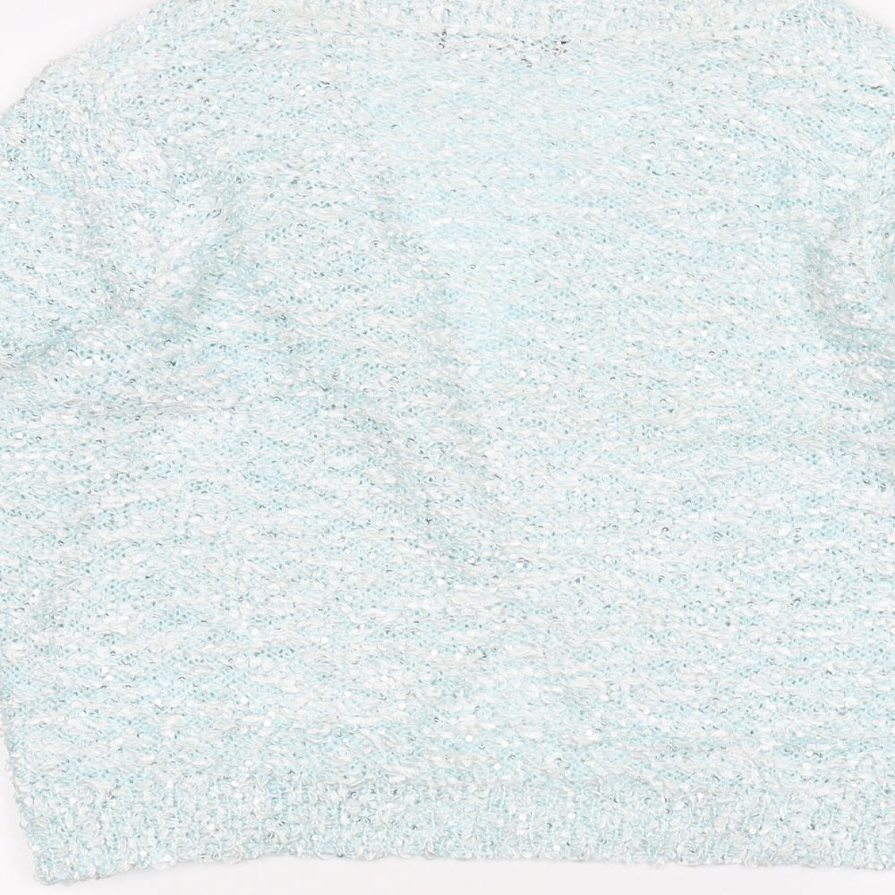 DAVID EMANUEL Womens Blue Cardigan Jumper Size M