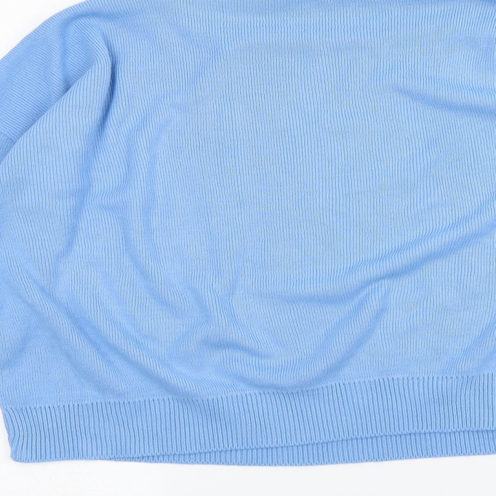 Boohoo Womens Blue Pullover Jumper Size M