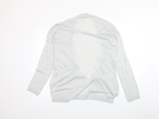Womens UK Size M New Look Silver Cardigan Jumper