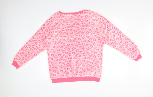 George Womens Pink Animal Print Pyjama Top Size 14