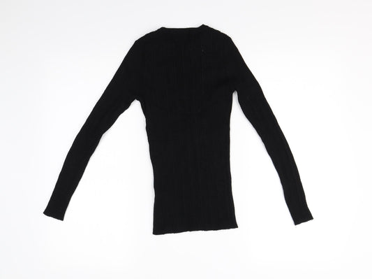 Primark Womens Black Basic T-Shirt Size 2XS