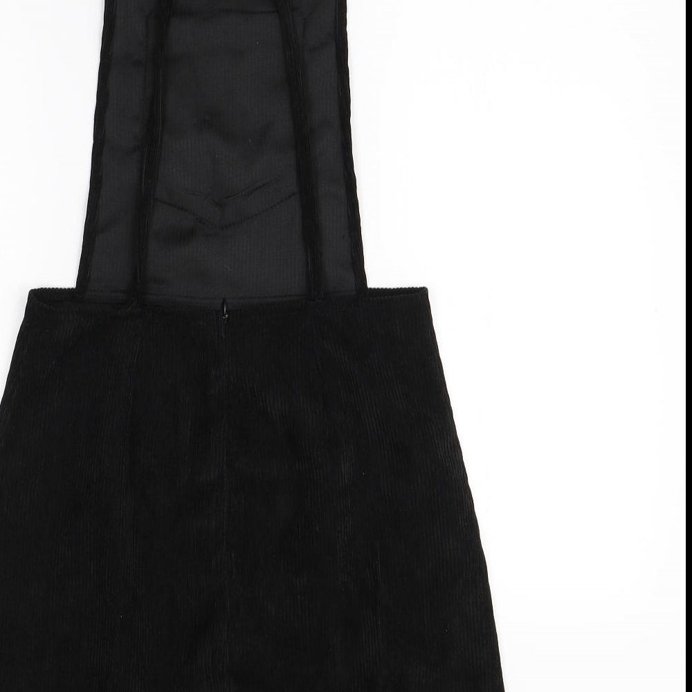 SheIn Womens Black Pinafore/Dungaree Dress Size S