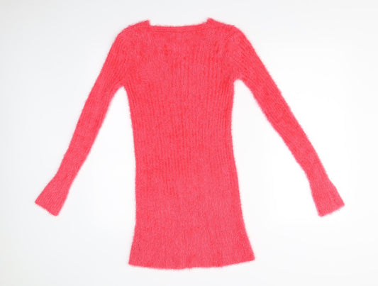 NIYUFUSHI Girls Pink Cardigan Jumper