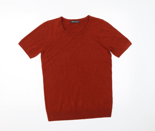 Womens UK Size 10 Bonmarché Brown Basic T-Shirt