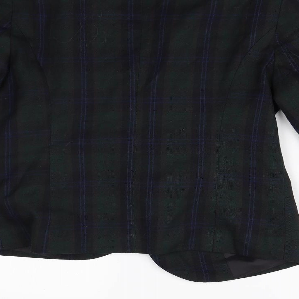 Peacocks Womens Multicoloured Check Jacket Blazer Size 12