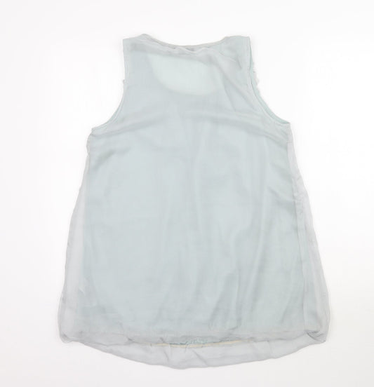 Womens UK Size 12 New Look Blue Basic Blouse
