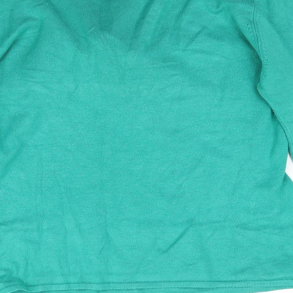 Womens UK Size 14 Kaliko Green Basic Blouse