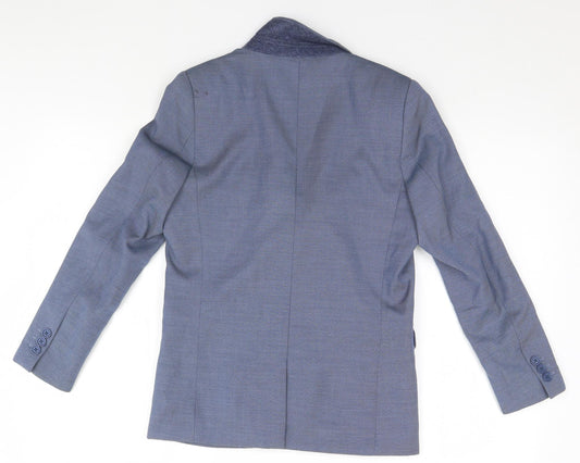 George Boys Blue Full Zip Jumper Size 11-12 Years