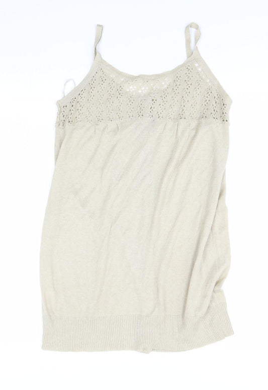 Womens UK Size M Innocence Beige Tunic Jumper